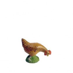 Poule picorante rousse